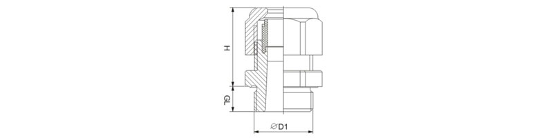 Drawings of Nylon Cable Gland-PG