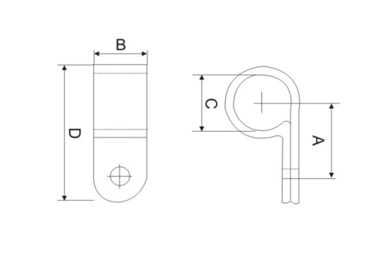 Drawings of R-type Cable Clamps