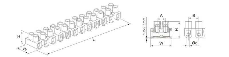 Drawings of U-TYPE Terminal Blocks 