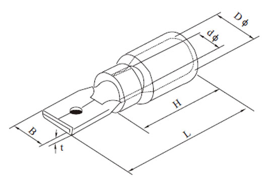 Drawings of Insulated Female Disconnects