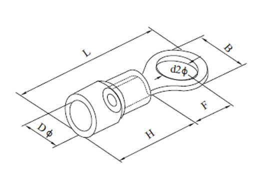 BM 00201,Insulated Ring Lug,1.5-2.5mm2/16-14 AWG,M2.5/#3 Stud