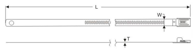 304 316 Stainless Steel Ball Lock Cable Zip Ties Wholesale